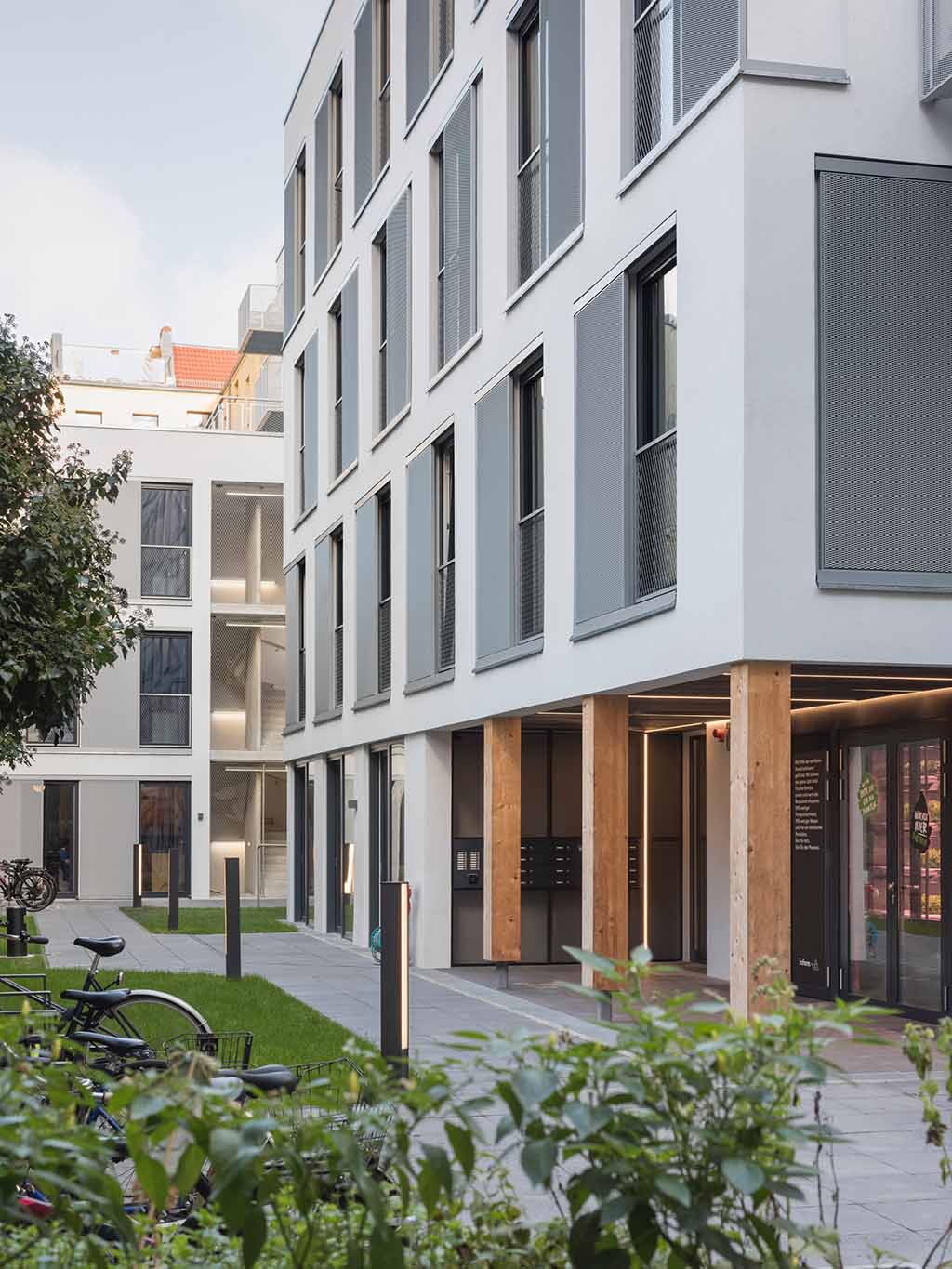 Terrassenansicht eines fertiggestellten JOPE Wohnprojekts